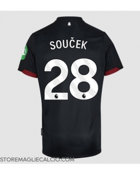 West Ham United Tomas Soucek #28 Maglia Gara Trasferta Repliche 2024-25 Maniche Corte West Ham United Tomas Soucek #28 Maglia Gara Trasferta Repliche 2024-25 Maniche Corte